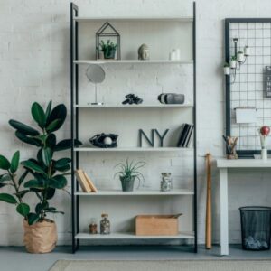 black bookshelf for spiritual living