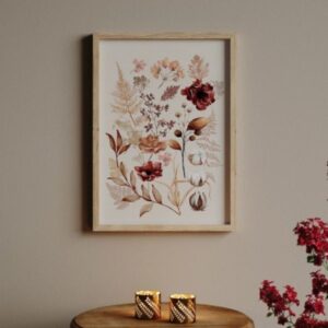 autumn flower wall art