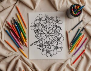 Spring Flowers Array Coloring