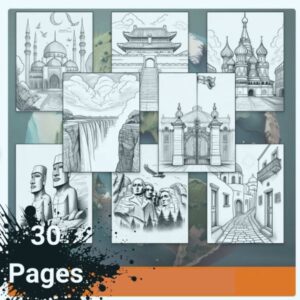 travel-themed coloring